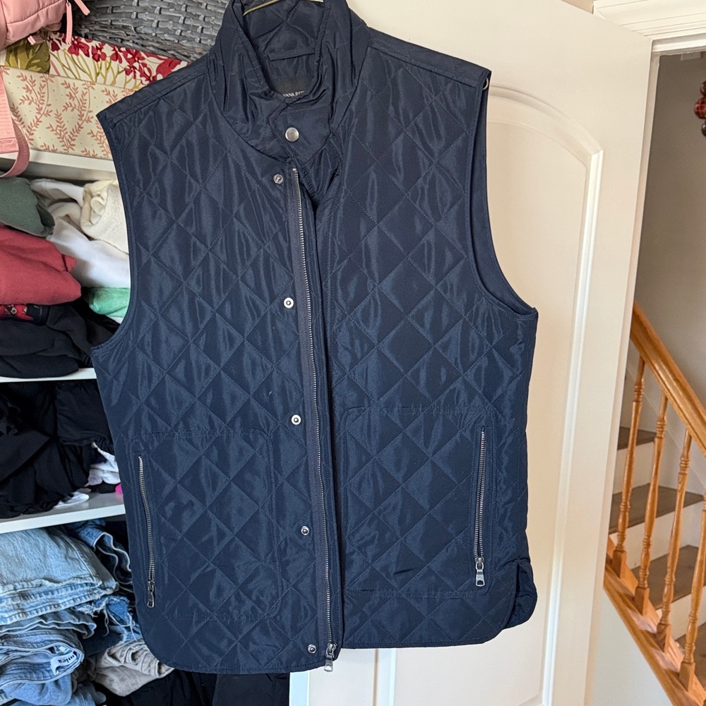 Banana Republic Dark Blue Quilted Vest